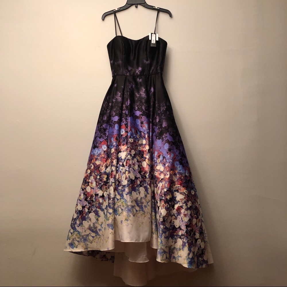 Betsy & Adam Floral Prom Dress